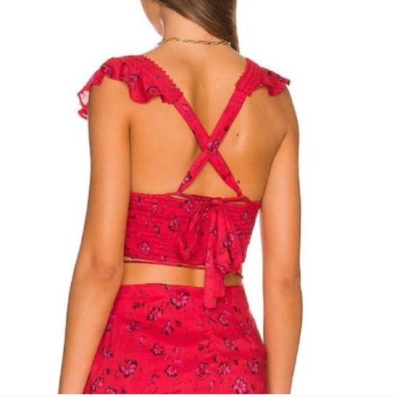 Free People Bijou Skirt Set - Cherry Combo - Picture 3 of 16